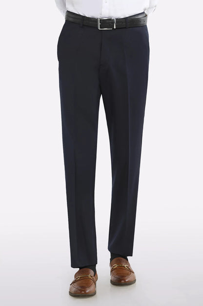 Navy Blue Regular Fit Trouser
