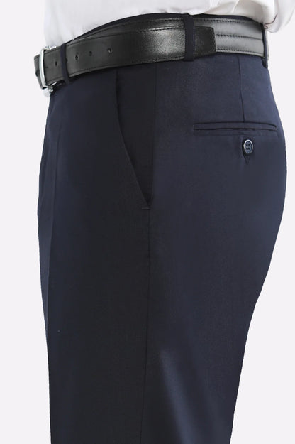 Navy Blue Regular Fit Trouser