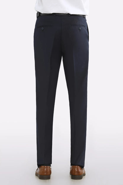 Navy Blue Regular Fit Trouser