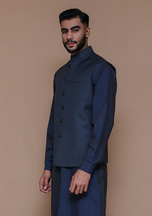 Navy Blue Traditional Bundi