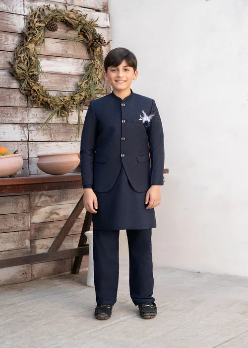 Navy Blue Jodhpuri Set for Boys