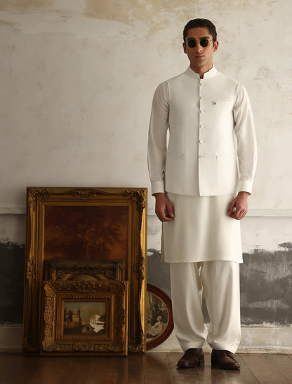 Classic Off White Bundi