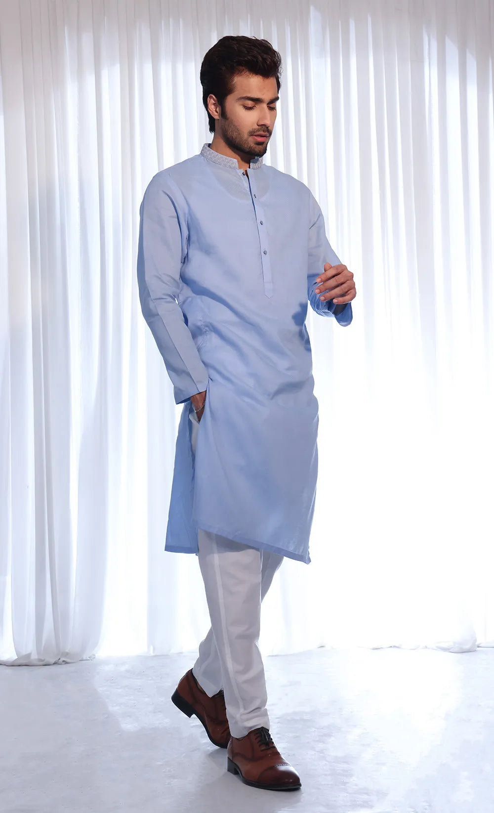 Classic Sky Blue Kurta