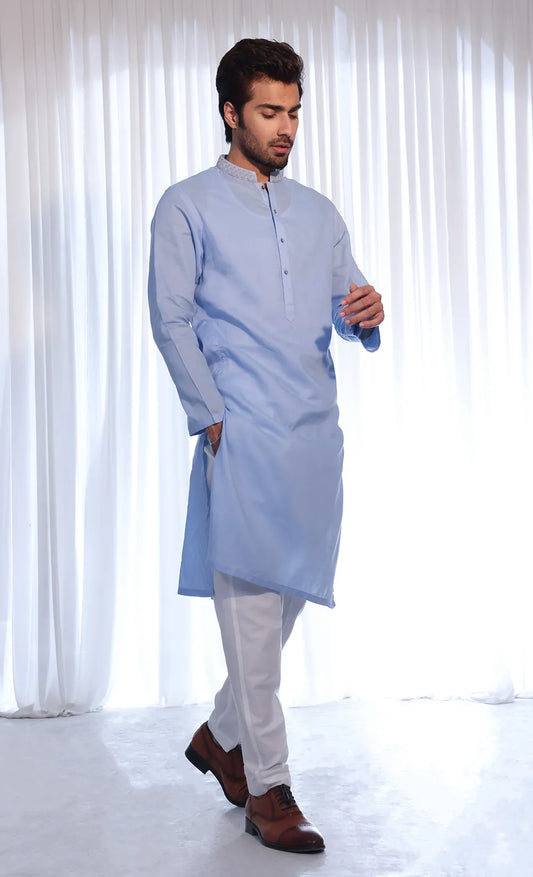 Classic Sky Blue Kurta