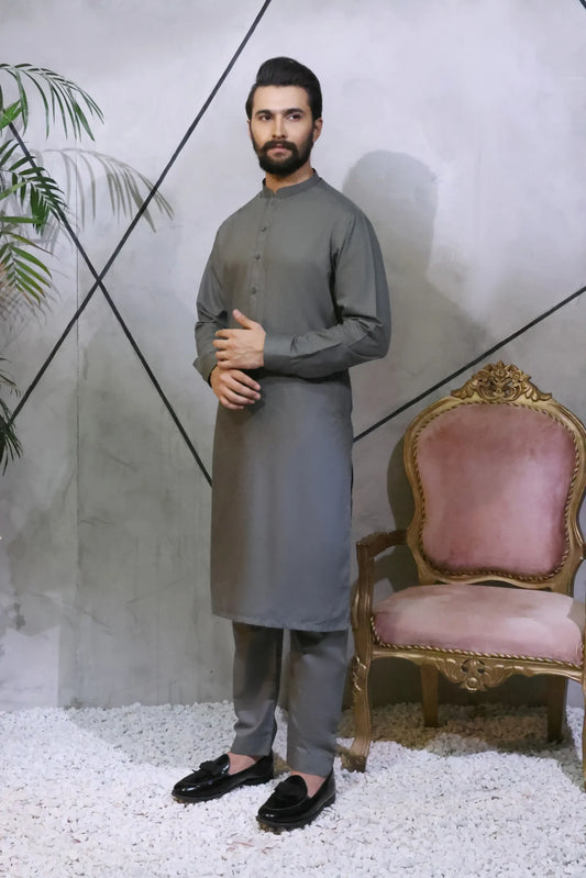 Classic Steel Grey Kurta