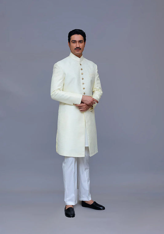 Classic Cream Traditional Sherwani