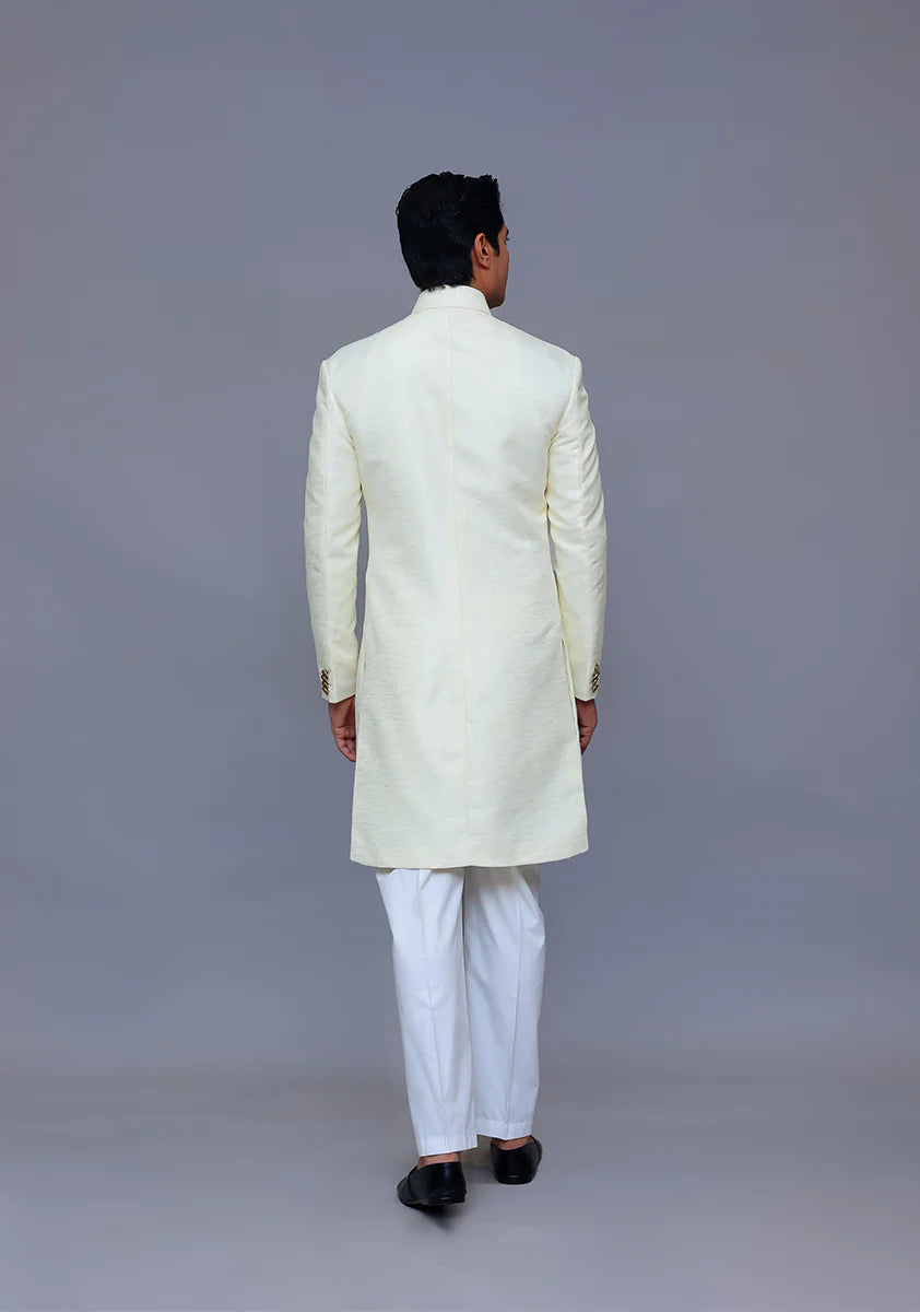 Classic Cream Traditional Sherwani