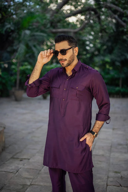 Purple Kurta