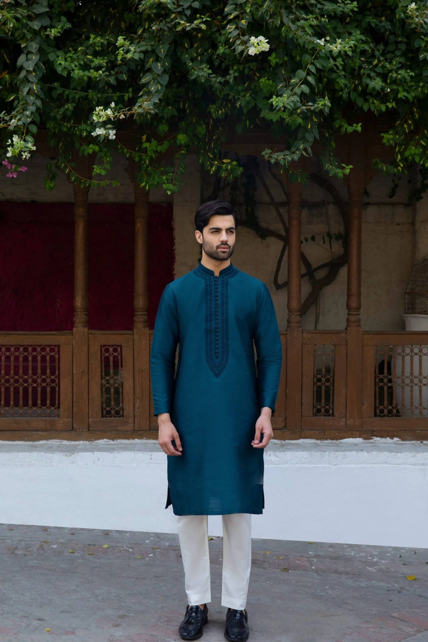 Teal Blue Kurta