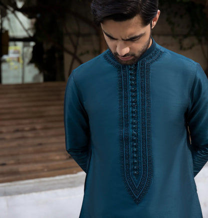 Teal Blue Kurta