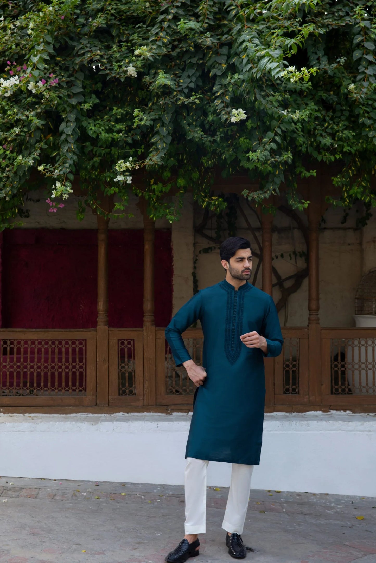 Teal Blue Kurta
