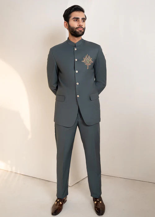 Slate Grey Bandhgala