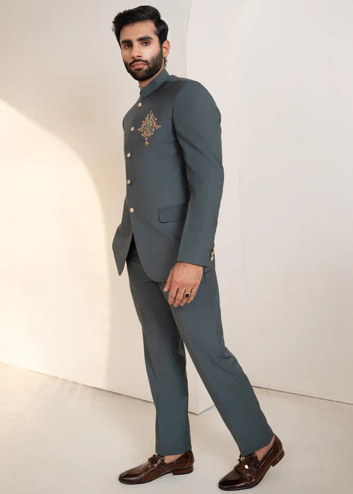 Slate Grey Bandhgala