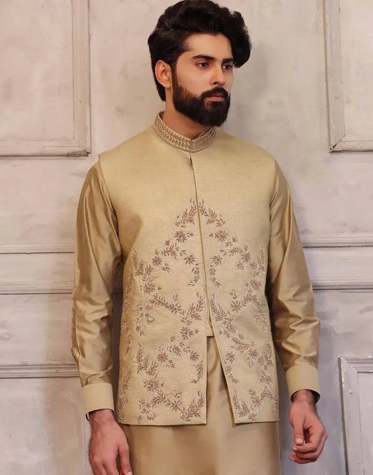 Light Gold Bundi with Embroidery