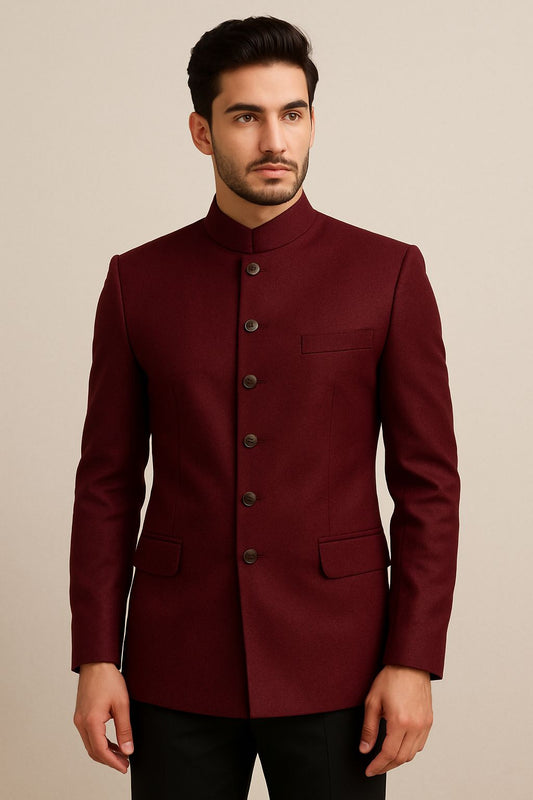 Maroon Bandhgala | Classic Ethnic Jacket for Men
